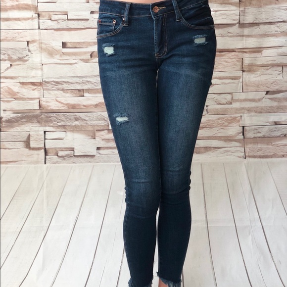 Ankle skinny fringed hem - Picture 5 of 7